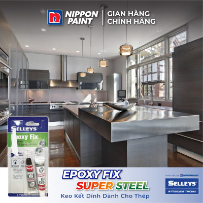 Keo dán siêu dính SELLEYS EPOXY FIX SUPER STEEL (keo AB 2 thành phần) 1 bộ 2 tuýp 20ml