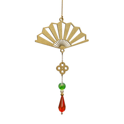 Combo 12V - Bộ 12 dây treo trang trí tết Khai Lộc Hoàng Kim màu Vàng,handmade,chất liệu gỗ, kim loại cắt CNC hoa văn sắc sảo, treo cành mai, đào, lan, quà tặng độc đáo ý nghĩa