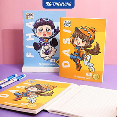 Combo 5/10 Tập học sinh chống lóa 96 trang 4 ô ly vuông 2mm 100gsm Thiên Long NB-117/AK - PB Akooland - Mẫu ngẫu nhiên