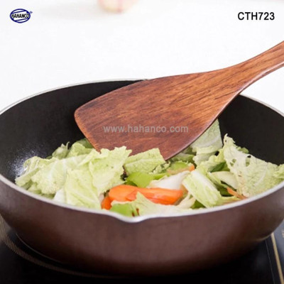Xẻng nấu ăn bằng gỗ tự nhiên (CTH723) Chiên xào các loai, Chịu nhiệt cao, không tiết chất độc hại khi đun nấu