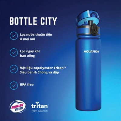 Bình Lọc Cầm Tay Bottle City Aquaphor Màu Xanh Dương
