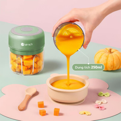 Máy xay tỏi ớt dùng pin sạc Elmich PBE-8659 250ml 50w, Hàng chính hãng, bảo hành 24 tháng - JoyMall