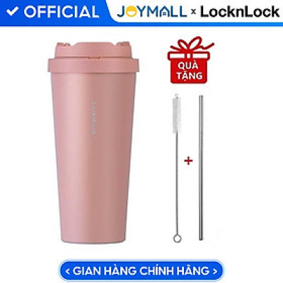 Ly Giữ Nhiệt Lock&Lock Energetic One Touch Tumbler LHC3249 (550ml) - Hàng Chính Hãng, Bằng Thép Không Gỉ Inox 316L, Nắp Mở Một Chạm, Tặng Ống Hút Và Cọ Rửa