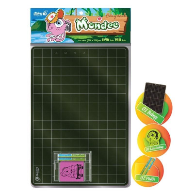 Bảng Phấn Học Sinh - Kẻ Ô + Phấn + Lau Bảng - Thiên Long TP-B022 - Màu Xanh Lá