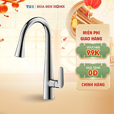 Vòi bếp nóng lạnh TUSLO Luxury K003 chất liệu kẽm cao cấp, mạ Crom-Niken, công nghệ xoay 360 tiện nghi - Hoa Sen Home - Hàng chính hãng