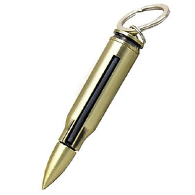 Hộp quẹt diêm xăng hình viên đạn - Màu Vàng Đồng