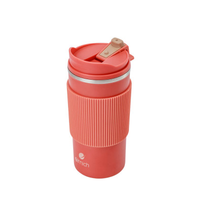 Ly giữ nhiệt inox 304 Elmich EL8345 480ml, Hàng chính hãng, lớp silicone chống trượt - JoyMall