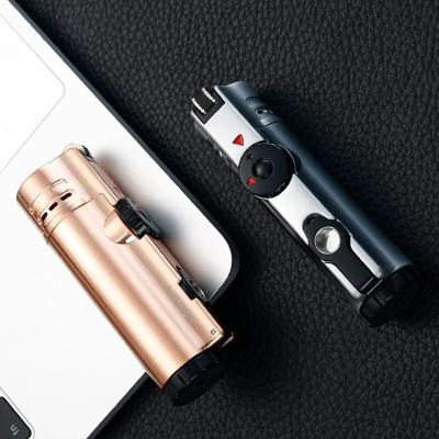 Vỏ Hột Quẹt Bật Lửa Gas Đá Jobon ZB-321 Khò 4 Tia Cực Mạnh Kèm Đục - Nhiều Màu