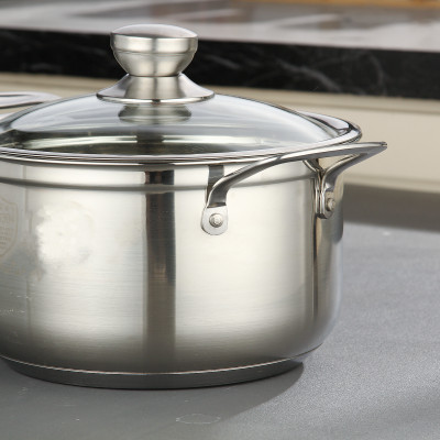 Bộ Nồi Inox 304 Cao Cấp 5 Đáy KOPPER - 3 Món Kích Thước 18 - 20 - 24 cm.