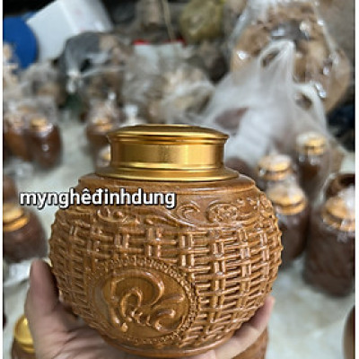 Hộp Hũ đựng trà  bằng gỗ  bách xanh thơm nức kt 14x14x16cm 