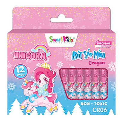Sáp màu Unicorn SmartKids màu xinh tươi