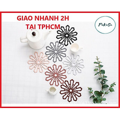 Combo 5 Miếng Lót Nồi Silicon Hình Hoa PaKaSa - Hàng Chính Hãng 