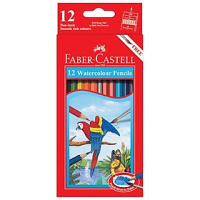 Faber-Castell-114462-Chì Màu Nước Parrot - 12 Màu Dài
