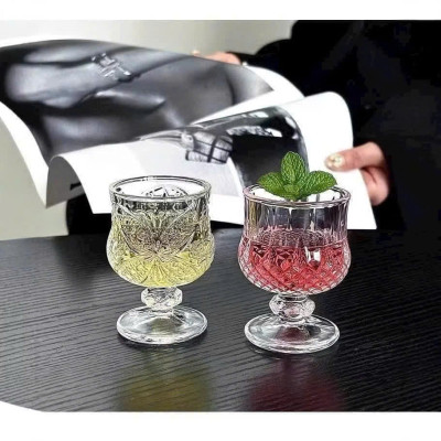 Bộ 6 Chiếc Ly Thủy Tinh Đẹp Có Đế Cầm 45ml - Ly Uống Rượu Trang Trí Phòng Khách, Đãi Tiệc - HÀNG CHÍNH HÃNG MINIIN