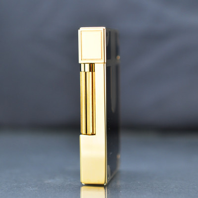 Vỏ Hột Quẹt Bật Lửa Upon D44V Sơn Mài Đen Khuyết Sang Trọng - Dùng Gas Đá Cao Cấp