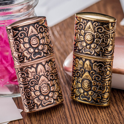 Vỏ Hột Quẹt Bật Lửa Xăng Đá Hoa Văn Kuboy K6200 Hoa Văn Cổ Điển