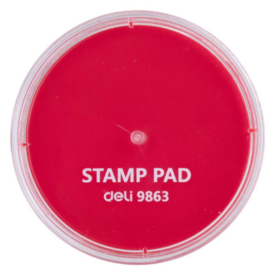 Khay mực dấu Deli, 84x84x25 mm, Đỏ - E9863