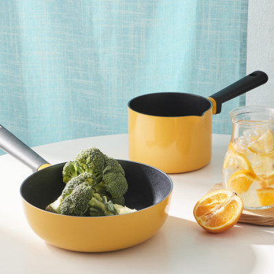 Nồi 1 Tay Cầm Decor Lock&Lock Milk LDE1142 (14cm) - Màu Vàng