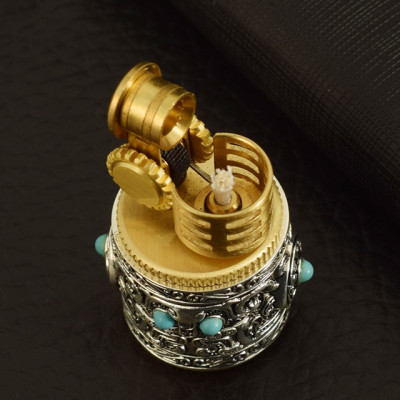 Vỏ Hột Quẹt Bật Lửa Xăng Mini Chief CF-212 Thiết Kế Họa Tiết Cổ Đẹp Độc Lạ - Dùng Xăng Bấc Đá Cao Cấp