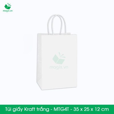 MTG4 MTG4T - 35x25x12 cm - Combo 300 túi giấy Kraft Nhật cao cấp