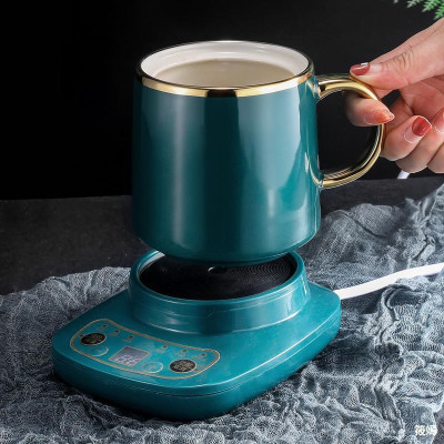 Cốc Chưng Yến, Hầm Cháo Đa Năng Kèm Đế Giữ Nhiệt - Cốc Hâm Nóng Có LED 6 Chế Độ Mẫu Mới 2021