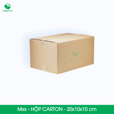 Hộp 20x10x10 cm - Combo 60 thùng hộp carton đóng hàng - tùy chọn chất lượng