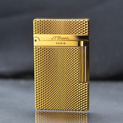 Vỏ Hột Quẹt Bật Lửa Ga Đá Upon Họa Tiết Ô Vuông Sóng D112V Màu Vàng - Dùng Gas Đá Cao Cấp