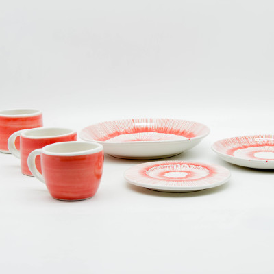 Dĩa Tròn 01 (18 cm) - Họa tiết vẽ tay