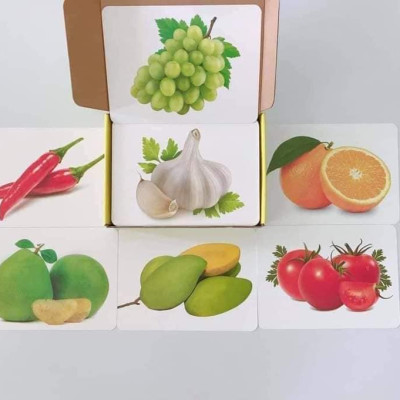 Bộ 100 Thẻ Học Thông Minh Cho Bé, Flashcard Song Ngữ Cho Bé Với 14 Chủ Đề Thế Giới Xunh Quanh Khổ A5 21x15cm