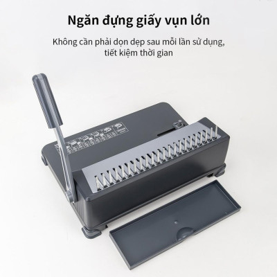 Máy đóng gáy xoắn cao cấp Deli - Hàng chính hãng - E3872 