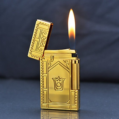 Vỏ Hột Quẹt Bật Lửa Upon Gas Đá D106V Họa Tiết Hoàng Gia Đẹp Độc Lạ - Dùng Gas Đá Cao Cấp