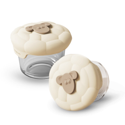 Hộp thủy tinh kèm nắp silicone cho bé Baby Food LocknLock LNG058S2IVY - Dung tích 150ml x2