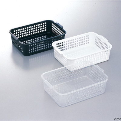 Giỏ nhựa đựng đồ Inomata đa năng màu trắng cỡ Lớn NHẬT BẢN