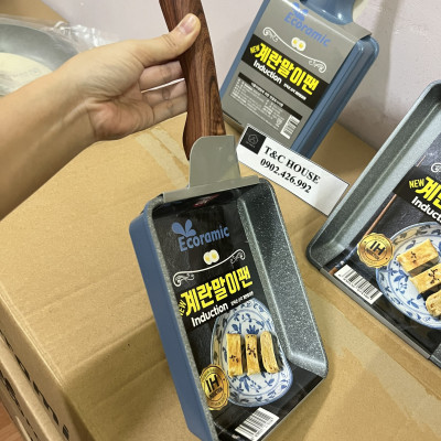 CHẢO ĐÚC TRỨNG CHỐNG DÍNH VÂN ĐÁ ĐÁY TỪ ECORAMIC