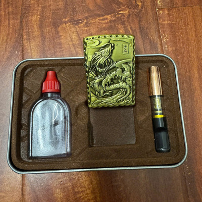 Set Vỏ Hột Quẹt Bật Lửa Xăng Đá Và Đầu Tẩu Lọc 3001-15 Tiện Lợi - Nhiều Hình