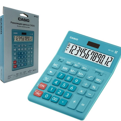 Máy Tính Casio GR-12C-LB - Xanh Ngọc