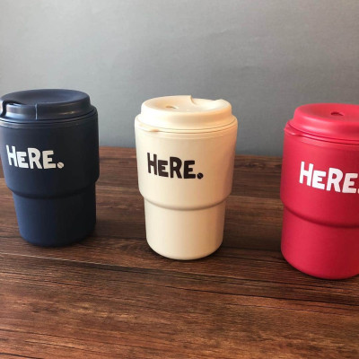 Cốc giữ nhiệt Here Inomata 320m có nắp xoay để đậy kín giữ nhiệt & đảm bảo an toàn vệ sinh - Hàng nội địa Nhật Bản |#Made in Japan|