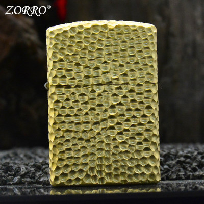 Vỏ Hột Quẹt Bật Lửa Xăng Đá Zorro Z139 Thiết Kế Độc Lạ -Màu Vàng