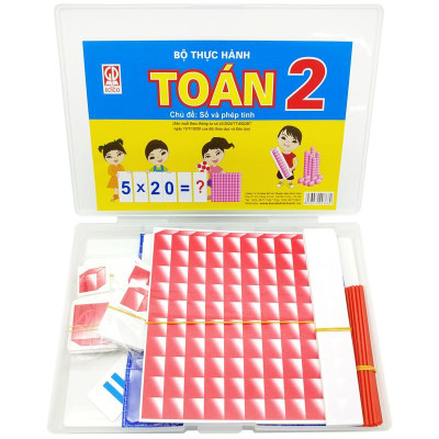 Bộ 2 Hộp Thực Hành Toán Lớp 2 (180 Chi Tiết) 2021