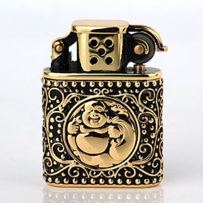 Vỏ Hột Quẹt Bật Lửa Xăng Đá Zorro Z506-634 Hình Phật Di Lặc Cao Cấp Độc Đáo - Dùng Xăng Bấc