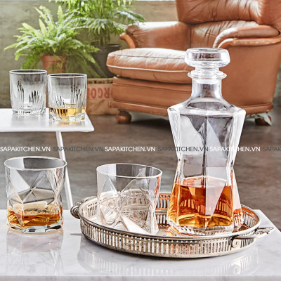 Bộ bình ly rượu thủy tinh Cassiopea - Bormioli Rocco - Italy - 7 món