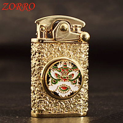 Vỏ Hột Quẹt Bật Lửa Xăng Đá Zorro Z592-618 Mở Nắp Đánh Lửa Tự Động