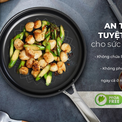 Chảo Inox 3 lớp Ultra Titanium Sunhouse STIM - Dùng cho mọi loại bếp - Hàng chính hãng