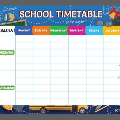 Sticker Thời Khoá Biểu Cấp 3 - Thay Đổi Môn Học A5 - Teenage TKB-11