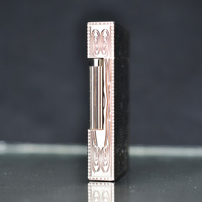 Vỏ Hột Quẹt Bật Lửa D upont Gas Đá D60T Họa Tiết Hoa Văn Đẹp Độc Lạ - Dùng Gas Đá Cao Cấp