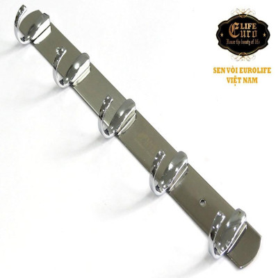 Móc treo quần áo 5 chấu Metal mạ Chrome Eurolife EL-M4 ( Trắng bạc)