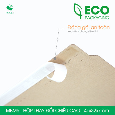 MBM6 - 41x32x7cm - Combo 20 Hộp carton thay đổi chiều cao - Thùng carton đóng hàng