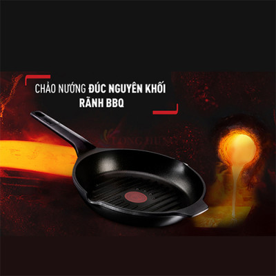 Chảo đúc nướng Tefal Robusto có miệng rót - Hàng chính hãng