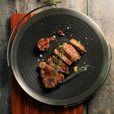 Chảo nướng Inox 3 lớp đúc liền khối chống dính Blackcube Plus 34cm