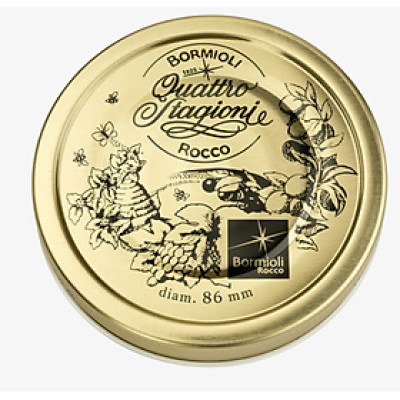 Quattro bộ nắp vặn bằng thiếc cho lọ thủy tinh Bormioli Rocco Ý - Hàng Chính Hãng